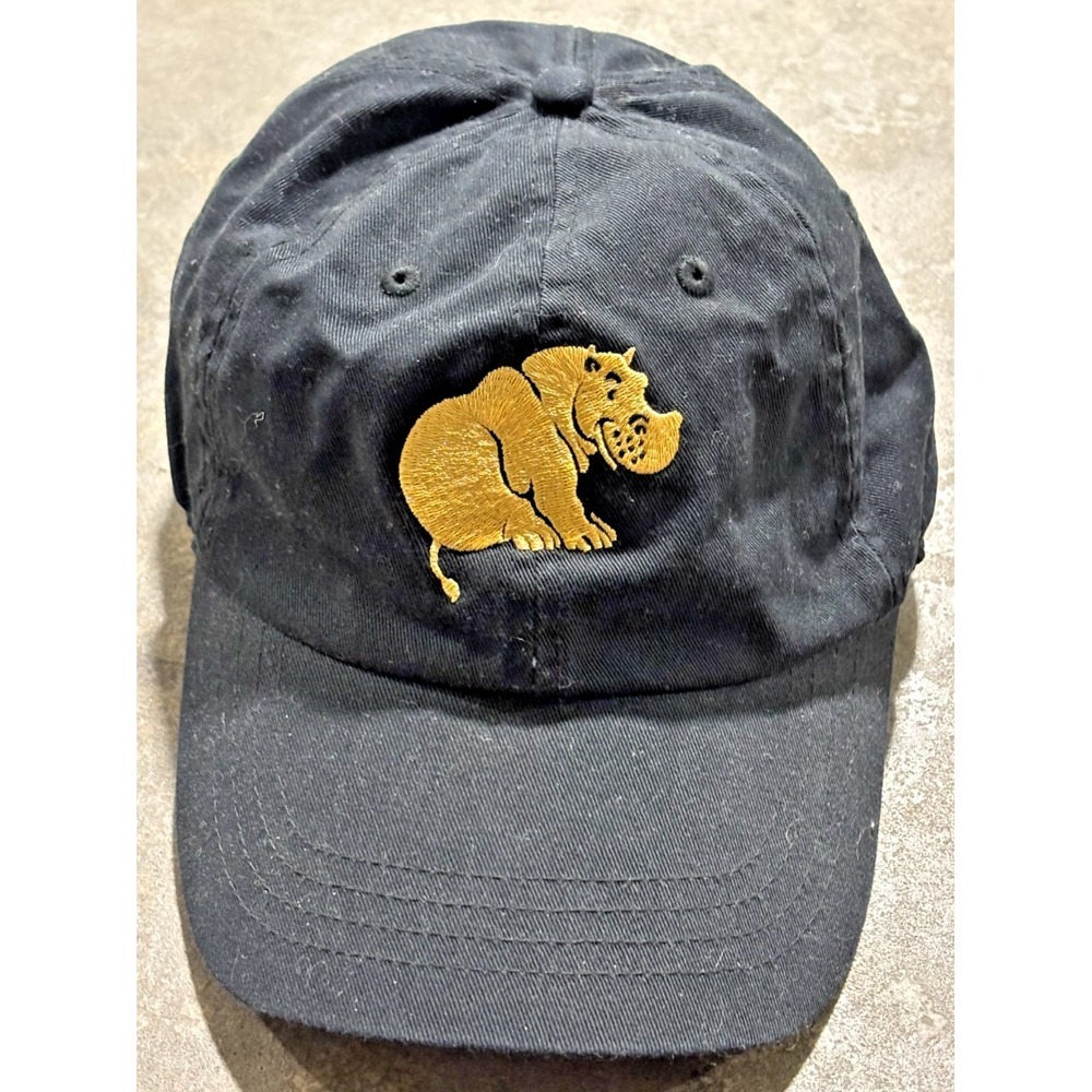 Fat Bastard Wine Hat Black Dad Cap Gold‎ Rhino Logo Strapback One Size